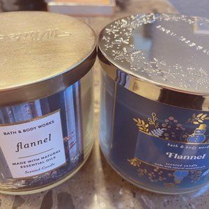 Bath Body Works 3-Wick Candles in Flannel